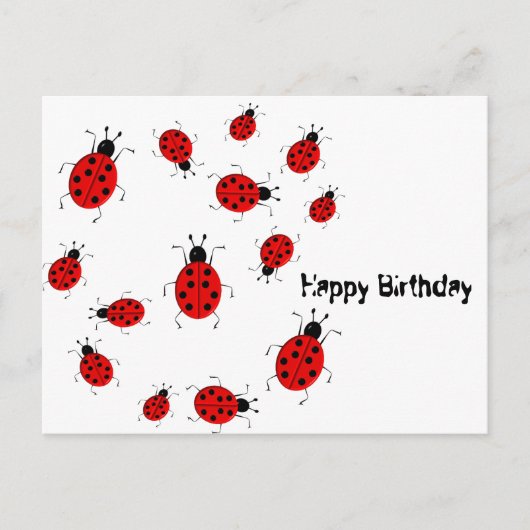 Kleurrijke ladybugs clipkunst briefkaart (Voorkant)