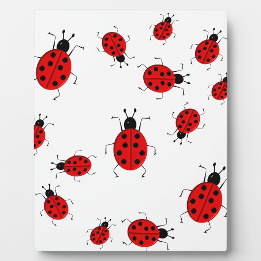 Kleurrijke ladybugs clipkunst fotoplaat (Voorkant)