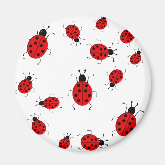Kleurrijke ladybugs clipkunst magneet (Voorkant)