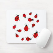 Kleurrijke ladybugs clipkunst muismat (Met muis)