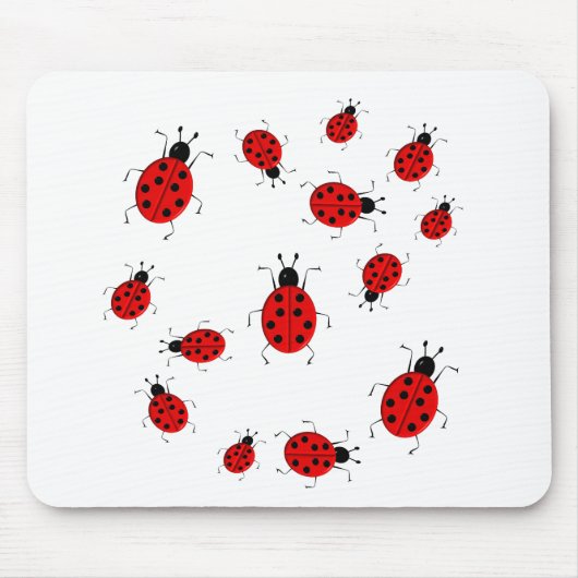 Kleurrijke ladybugs clipkunst muismat (Voorkant)