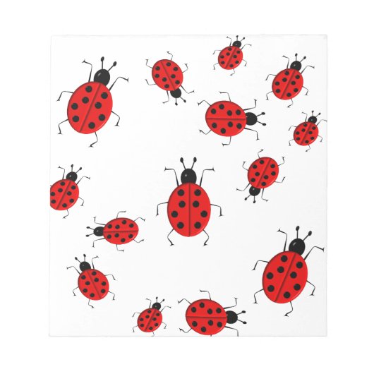 Kleurrijke ladybugs clipkunst notitieblok (Voorkant)