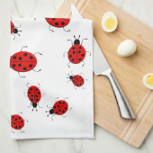 Kleurrijke ladybugs clipkunst theedoek (Quarter Fold)