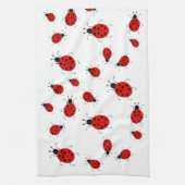 Kleurrijke ladybugs clipkunst theedoek (Verticaal)
