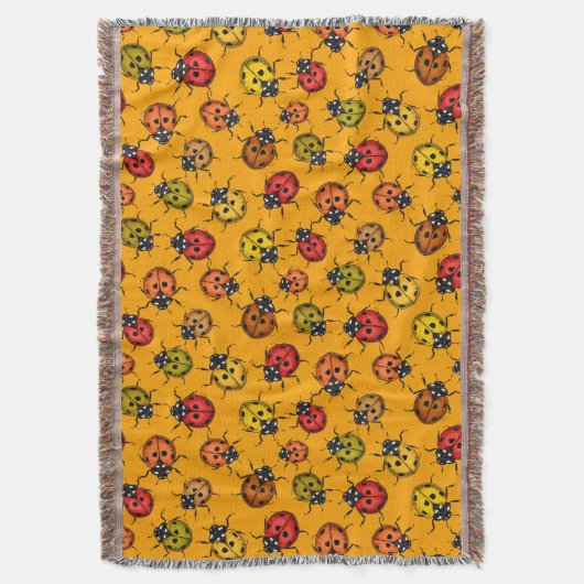 Kleurrijke ladybugs deken (Voorkant Verticaal)