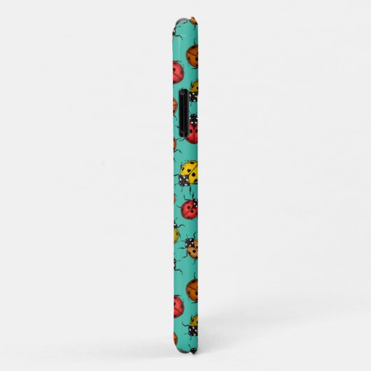 Kleurrijke ladybugs op turkooizen Case-Mate iPhone case (Achterkant/rechts)