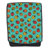 Kleurrijke ladybugs op turkooizen rugtassen (Voorkant)