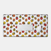 Kleurrijke ladybugs op wit bureaumat (Keyboard & Muis)