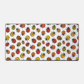 Kleurrijke ladybugs op wit bureaumat (Voorkant)