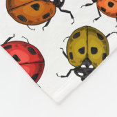 Kleurrijke ladybugs op wit fleece deken (Hoek)