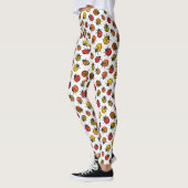 Kleurrijke ladybugs op wit leggings (Links)
