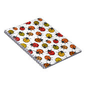 Kleurrijke ladybugs op wit notitieboek (Rechterzijde)
