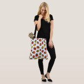 Kleurrijke ladybugs op wit tote bag (Op model)
