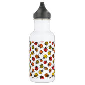 Kleurrijke ladybugs op wit waterfles (Rechts)