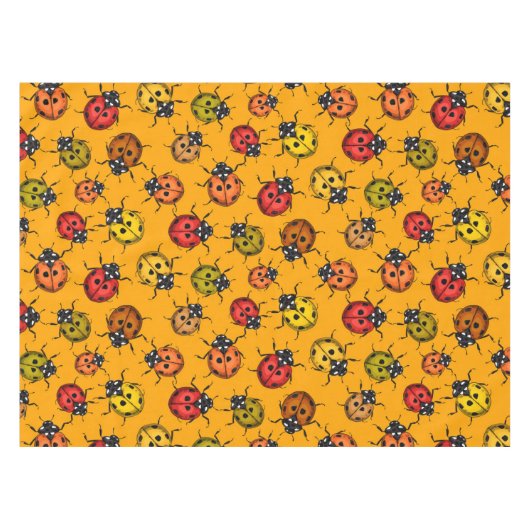 Kleurrijke ladybugs tafelkleed (Voorkant (Horizontaal))