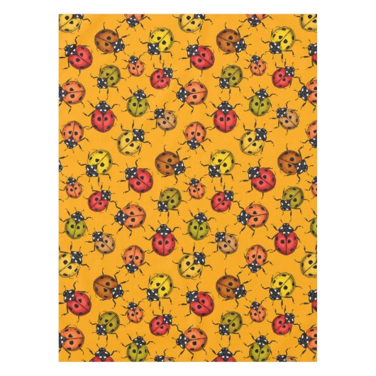 Kleurrijke ladybugs tafelkleed (Voorkant)