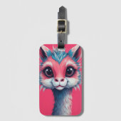 Kleurrijke lama Fun & Quirky Bagagelabel (Voorkant (verticaal))