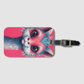 Kleurrijke lama Fun & Quirky Bagagelabel (Voorkant (horizontaal))