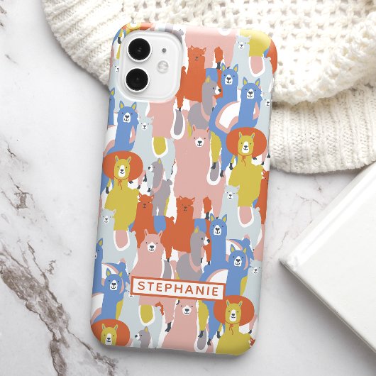 Kleurrijke Lama iPhone 15 Case