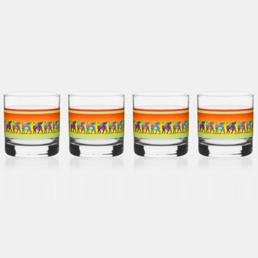 Kleurrijke Lamassu Drinkware Set Whisky Glas (Links)