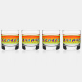 Kleurrijke Lamassu Drinkware Set Whisky Glas (Rechts)