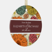 Kleurrijke landbloemen en bladeren Ornament (Rechts)