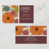 Kleurrijke landbloemen en bladeren Visitekaartje (Voorkant / Achterkant)
