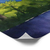 Kleurrijke Landscape Waterverf Wall Poster (Hoek)