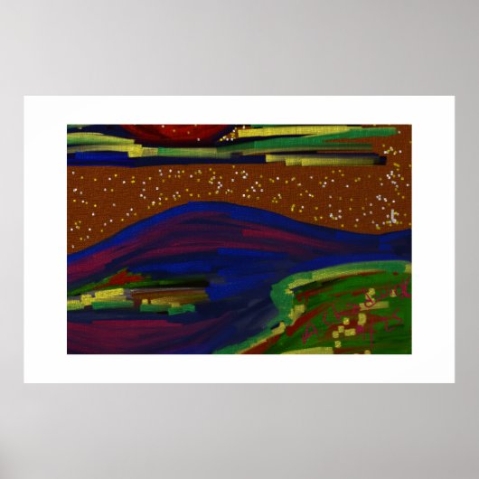 Kleurrijke Landschap Poster Art (Voorkant)