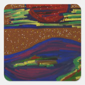 Kleurrijke Landschap Sticker Set (Voorkant)