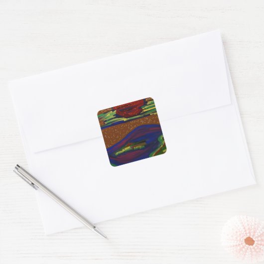 Kleurrijke Landschap Sticker Set (Envelop)