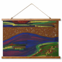 Kleurrijke Landschap Tapestry artwork