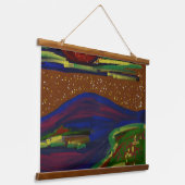 Kleurrijke Landschap Tapestry artwork Hangend Wandkleed (Gebogen)
