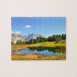 Kleurrijke Landschapsbergen Lake Yellow Forest Legpuzzel