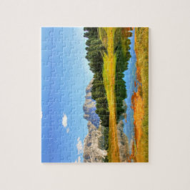 Kleurrijke Landschapsbergen Lake Yellow Forest Legpuzzel