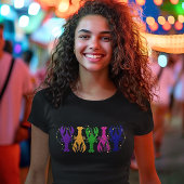 Kleurrijke langoesten en kralen t-shirt