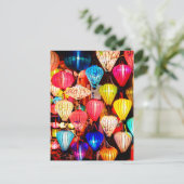 Kleurrijke lantaarns briefkaart (Staand voorkant)