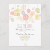 Kleurrijke Lantaarns Garden Wedding Save the Date Aankondigingskaart (Voorkant)