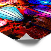 Kleurrijke lantaarns poster (Hoek)