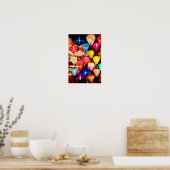 Kleurrijke lantaarns poster (Keuken)