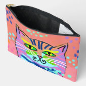 Kleurrijke Lapjeskat Abstracte Kunst Etui (Open)