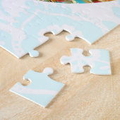 Kleurrijke Lapjeskat Kunstpuzzel Legpuzzel (Zijkant)