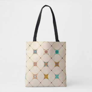 Kleurrijke lappendeken Islam Arabische Tegel Tote Bag