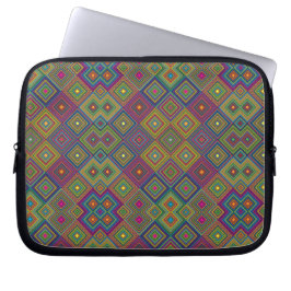 Kleurrijke laptophoes met een patroon laptop sleeve