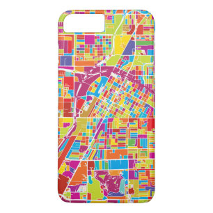 Kleurrijke Las Vegas, Nevada Kaart Case-Mate iPhone Case