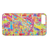 Kleurrijke Las Vegas, Nevada Kaart Case-Mate iPhone Case (Achterkant (Horizontaal))