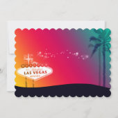 Kleurrijke Las Vegas Strip bruiloft Kaart (Achterkant)