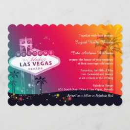 Kleurrijke Las Vegas Strip bruiloft Kaart
