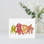 Kleurrijke Latijnse dansers Briefkaart (Staand voorkant)