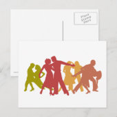 Kleurrijke Latijnse dansers Briefkaart (Voorkant / Achterkant)